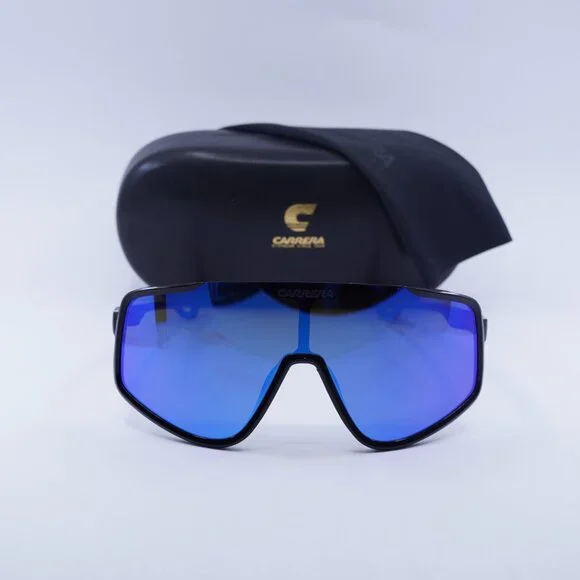 CARRERA 4017/S 0D51 Z0 Shield Sunglasses - Black/Blue Mirror